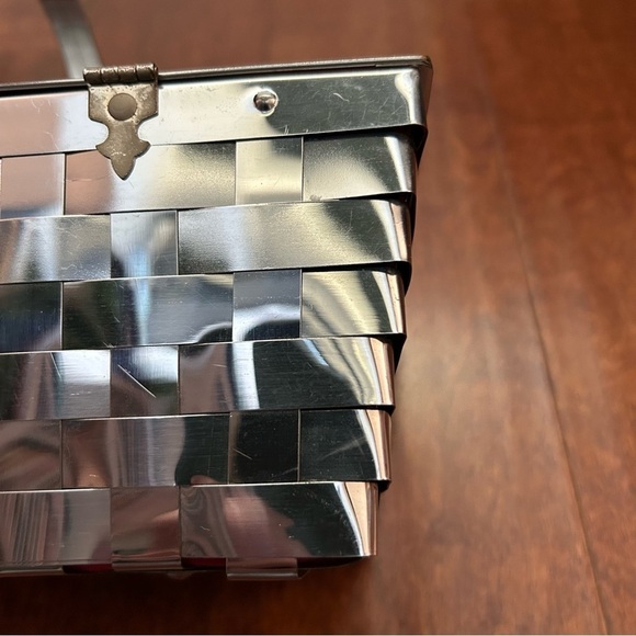 Vintage Dorset Rex 50s Silver Metal Basket Weave Lattice Box Purse - Picture 8 of 16